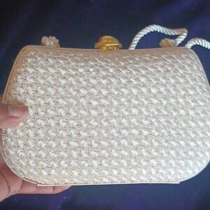 Vintage Satin Beige purse